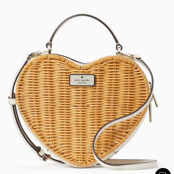 kate spade Handbags - Love Shack Heart Wicker Crossbody
